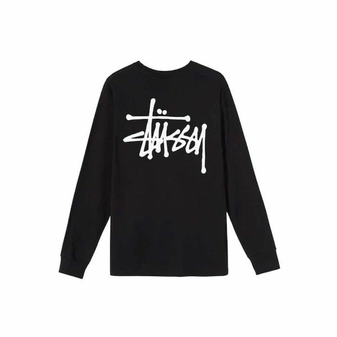 STUSSY(ステューシー)のステューシー BASIC STUSSY L/S TEE ロングスリーブ　黒　L メンズのトップス(Tシャツ/カットソー(七分/長袖))の商品写真