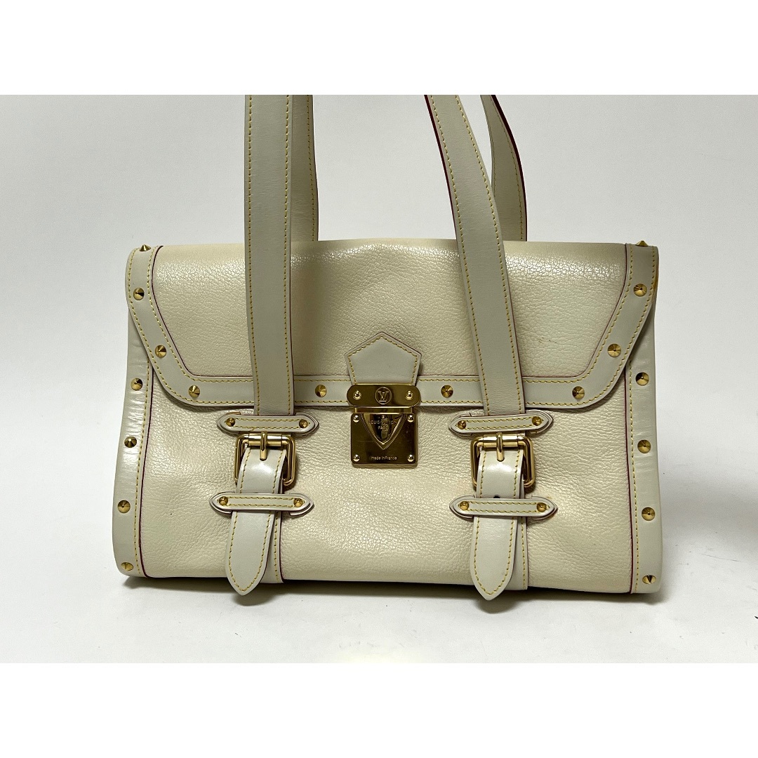 LOUIS VUITTON - LOUIS VUITTON ルイヴィトン スハリ エパヌイGM ショルダーバッグ レザー クリームホワイト ゴールド金具 M91854