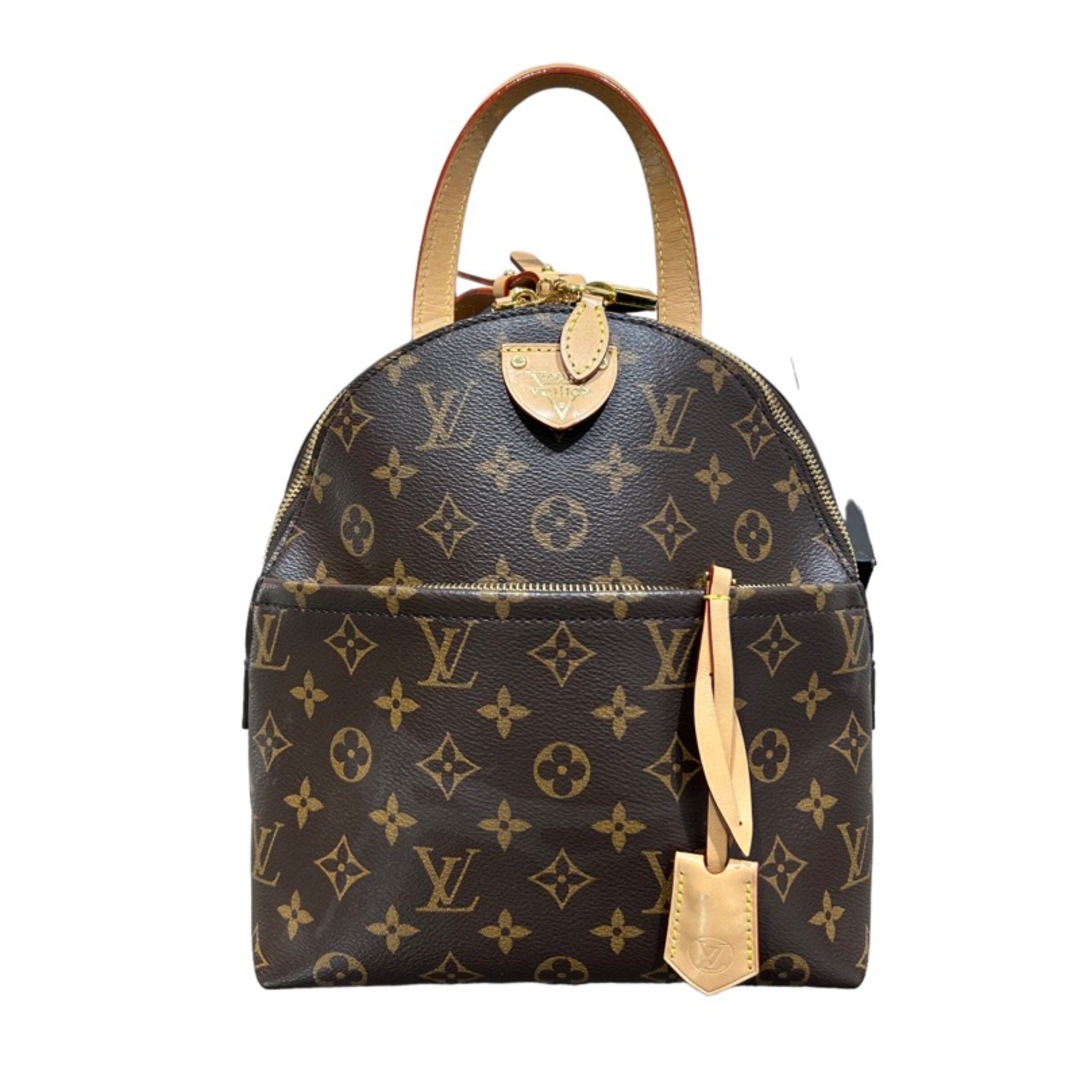 ファスナーポケットx1内側ルイ・ヴィトン LOUIS VUITTON ムーンバックパック M44944 ブラウン モノグラムキャンバス レディース リュック・デイパック