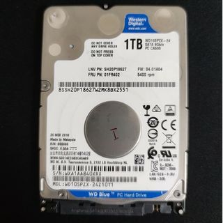 ウェスタンデジタル(Western Digital)の中古ハードディスク HDD 1TB ノートPC用(PCパーツ)