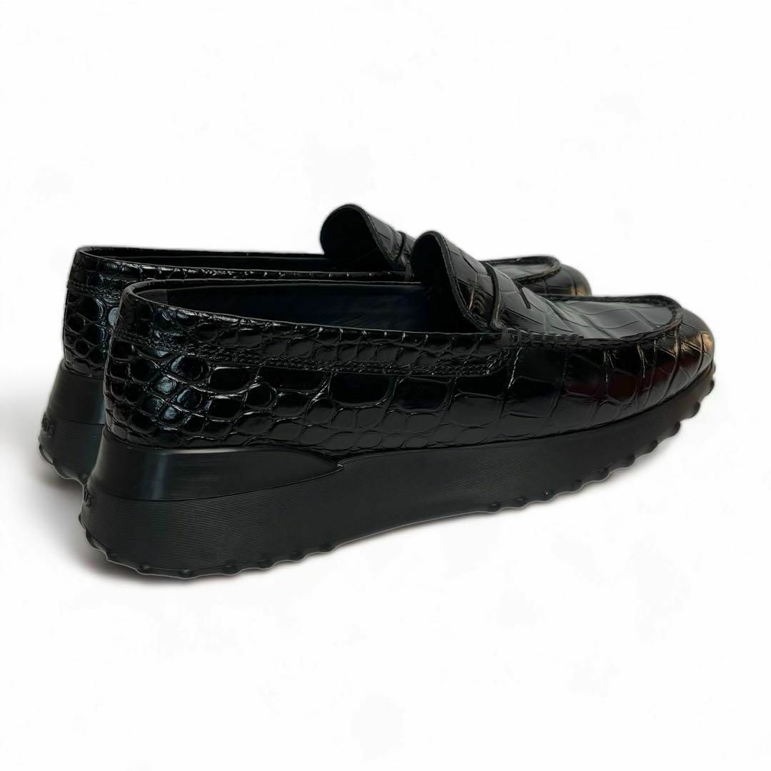 TOD'S(トッズ)の【新品同様】トッズ　アルベールエルバス　クロコダイル　パンプス　革靴　黒 レディースの靴/シューズ(ローファー/革靴)の商品写真