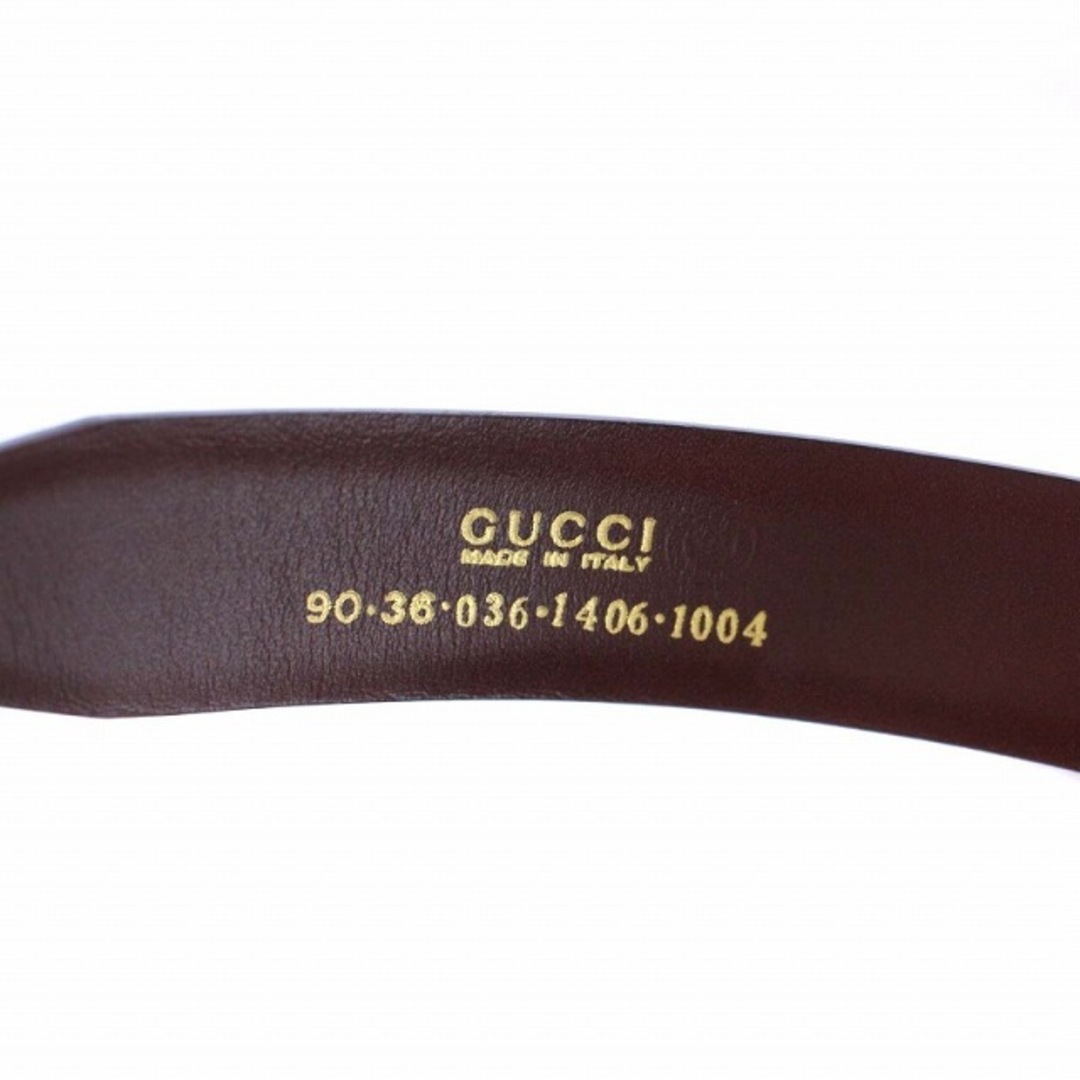 Gucci - グッチ ベルト エナメル 茶 ブラウン 90・36・036・1406・1004