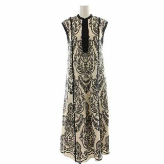 アメリヴィンテージ(Ameri VINTAGE)のアメリヴィンテージ DAMASK EMBROIDERY LINEN DRESS(ロングワンピース/マキシワンピース)