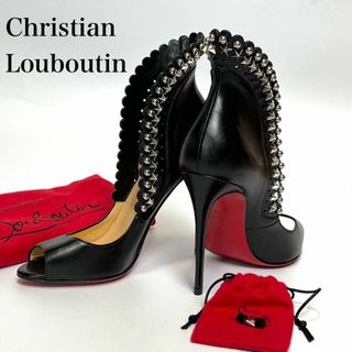 クリスチャンルブタン(Christian Louboutin)の【新品同様】クリスチャンルブタン　ハイヒール　スタッズ　パンプス　黒　ブラック(ハイヒール/パンプス)