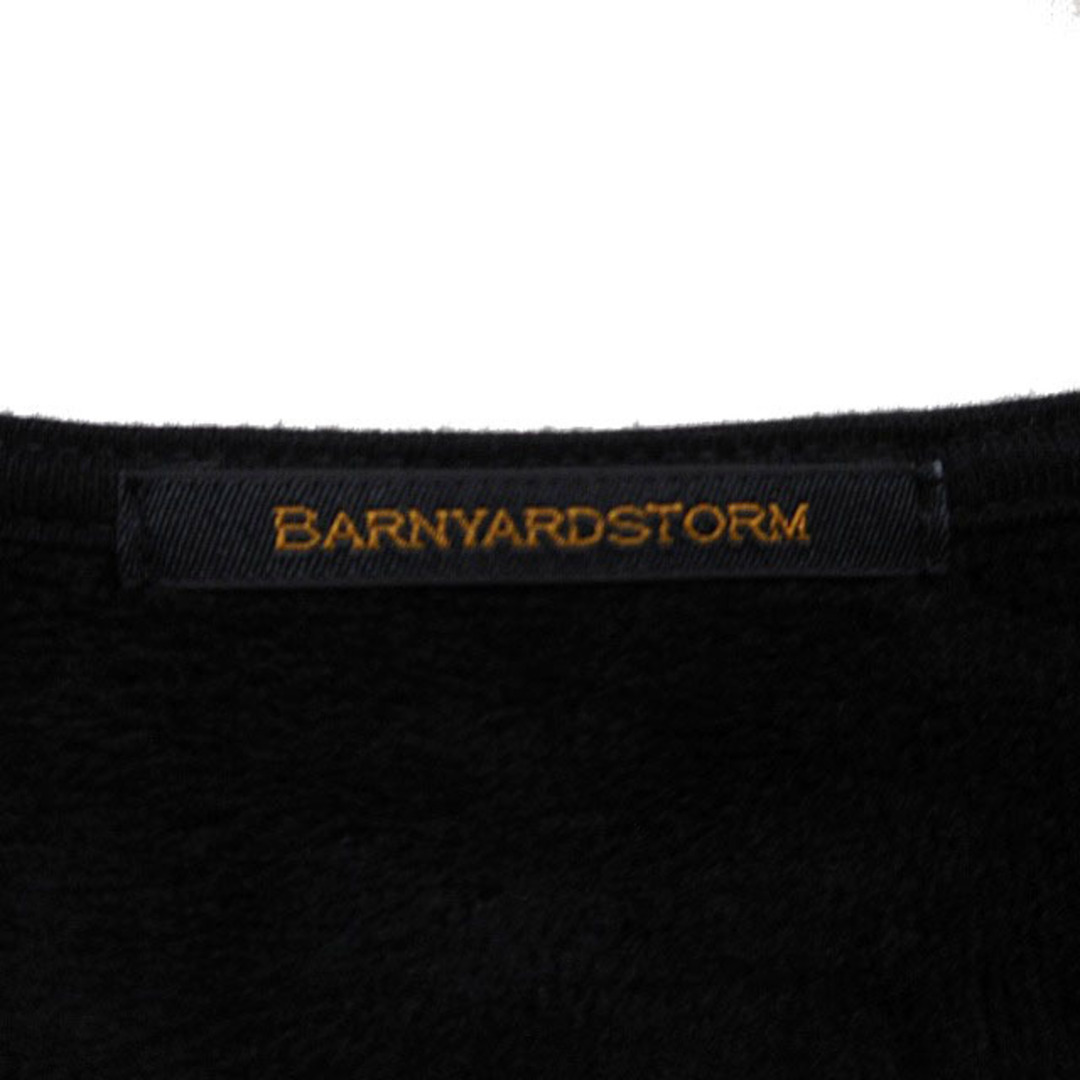 BARNYARDSTORM(バンヤードストーム)のバンヤードストーム カットソー プリーツ シフォン 裏起毛 Vネック 長袖 F レディースのトップス(カットソー(長袖/七分))の商品写真