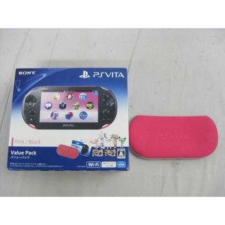 品 ゲーム PS Vita 本体 PCH-2000 ピンク ブラック バリューパック 動作品 箱あり カバーケース 16GB メモリーカード 付き