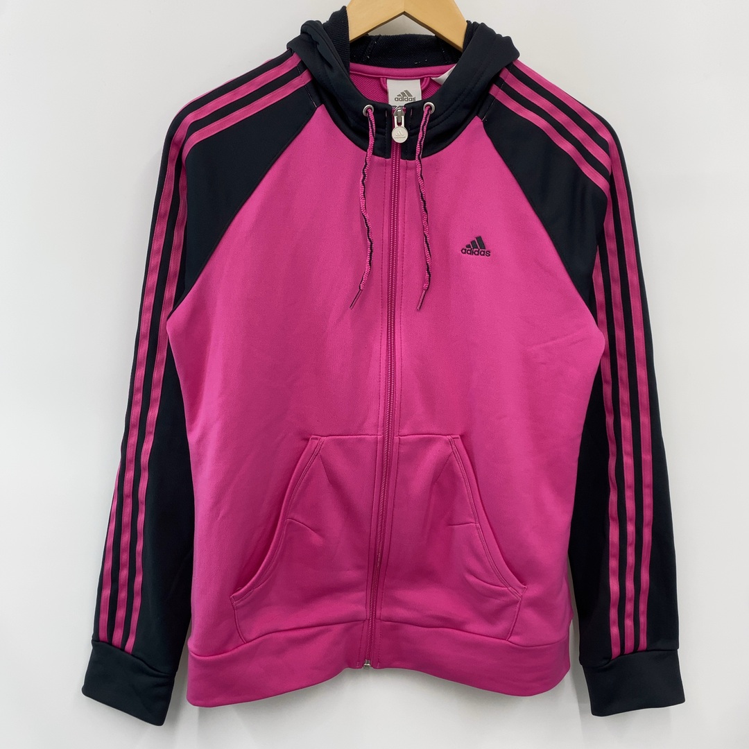 adidas(アディダス)のadidas レディース アディダス パーカー ジャージ　ラグランスリーブ　三本ライン　薄手 レディースのトップス(パーカー)の商品写真