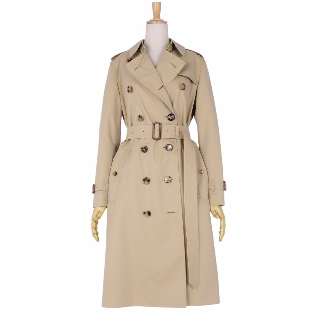 BURBERRY(バーバリー)の極美品 バーバリー BURBERRY コート トレンチコート THE KENSINGTON LONG ケンジントン 英国製 アウター レディース UK2 US0 IT34(XXS相当) ベージュ レディースのジャケット/アウター(トレンチコート)の商品写真