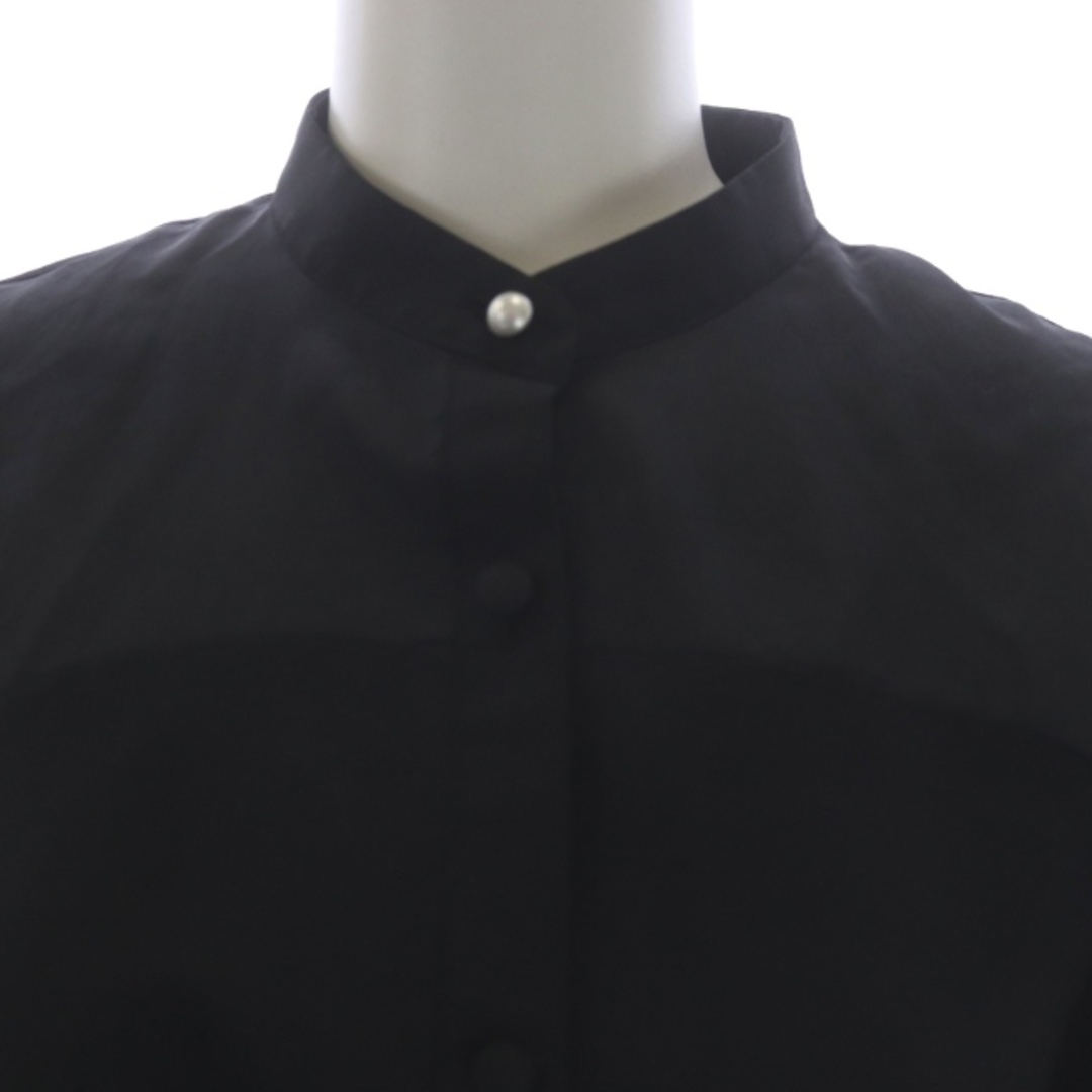 ルルウィルビー 23AW ブッシュクローバーペプラムブラウス 半袖 2 黒の