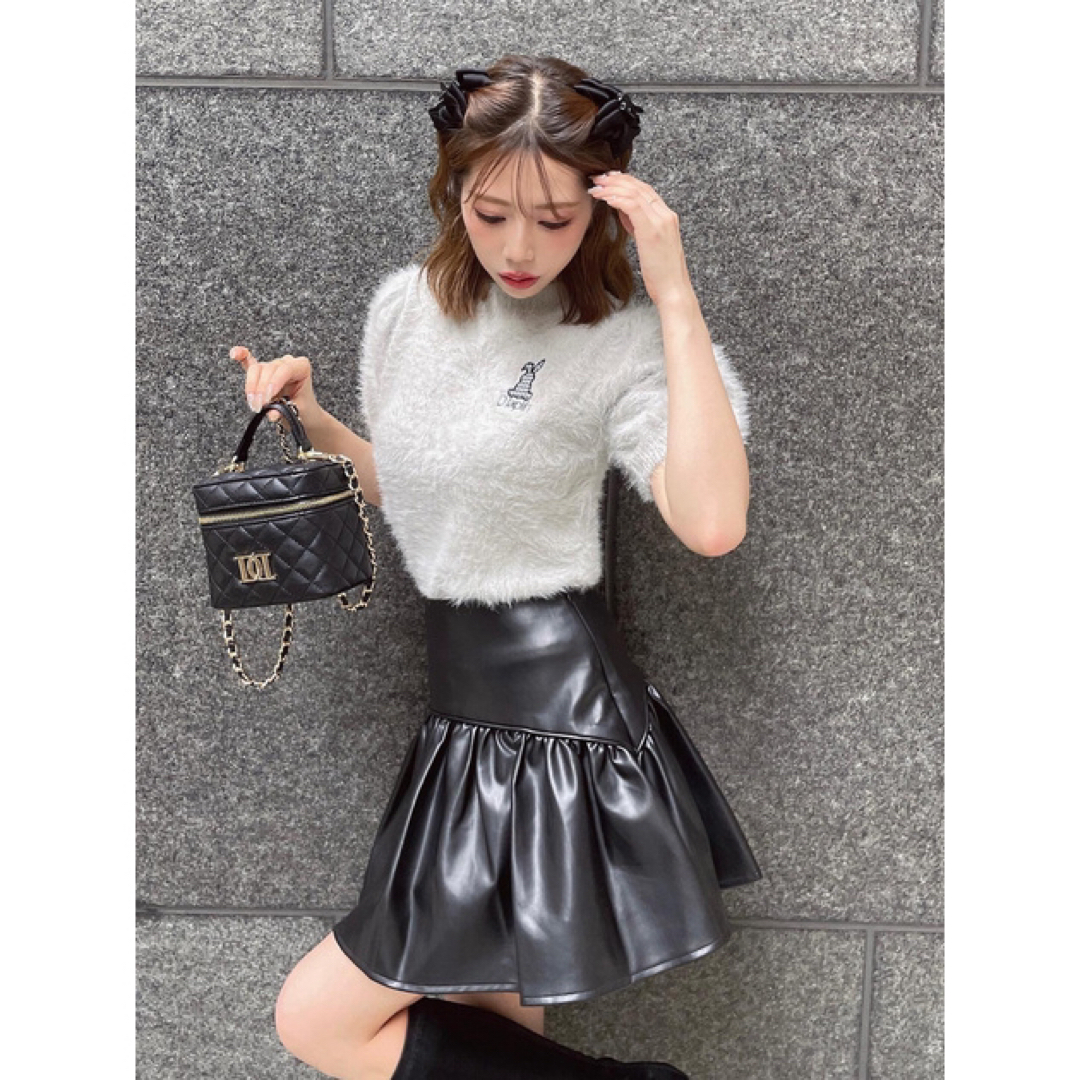 ダーリッチ DLapinシャギーニットトップス グレー うさぎ ふわふわ 冬 ダーリッチ DLapinシャギーニットトップス グレー うさぎ ふわふわ 冬
