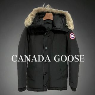 カナダグース(CANADA GOOSE)の【極美品】カナダグース　jasper ダウンジャケット　フード　コート　ブラック(ダウンジャケット)