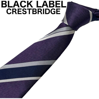 ブラックレーベルクレストブリッジ(BLACK LABEL CRESTBRIDGE)の美品　BLACK LABEL CRESTBRIDGE ネクタイ　ストライプ(ネクタイ)