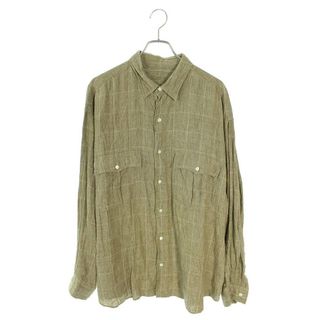 ポータークラシック(PORTER CLASSIC)のポータークラシック  ROLL UP SHIRT リネンチェック長袖シャツ メンズ XL(シャツ)