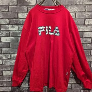 フィラ(FILA)の希少　90s古着　 FILA VINTAGE ロングスリーブ　ロンT　メンズM(Tシャツ/カットソー(七分/長袖))