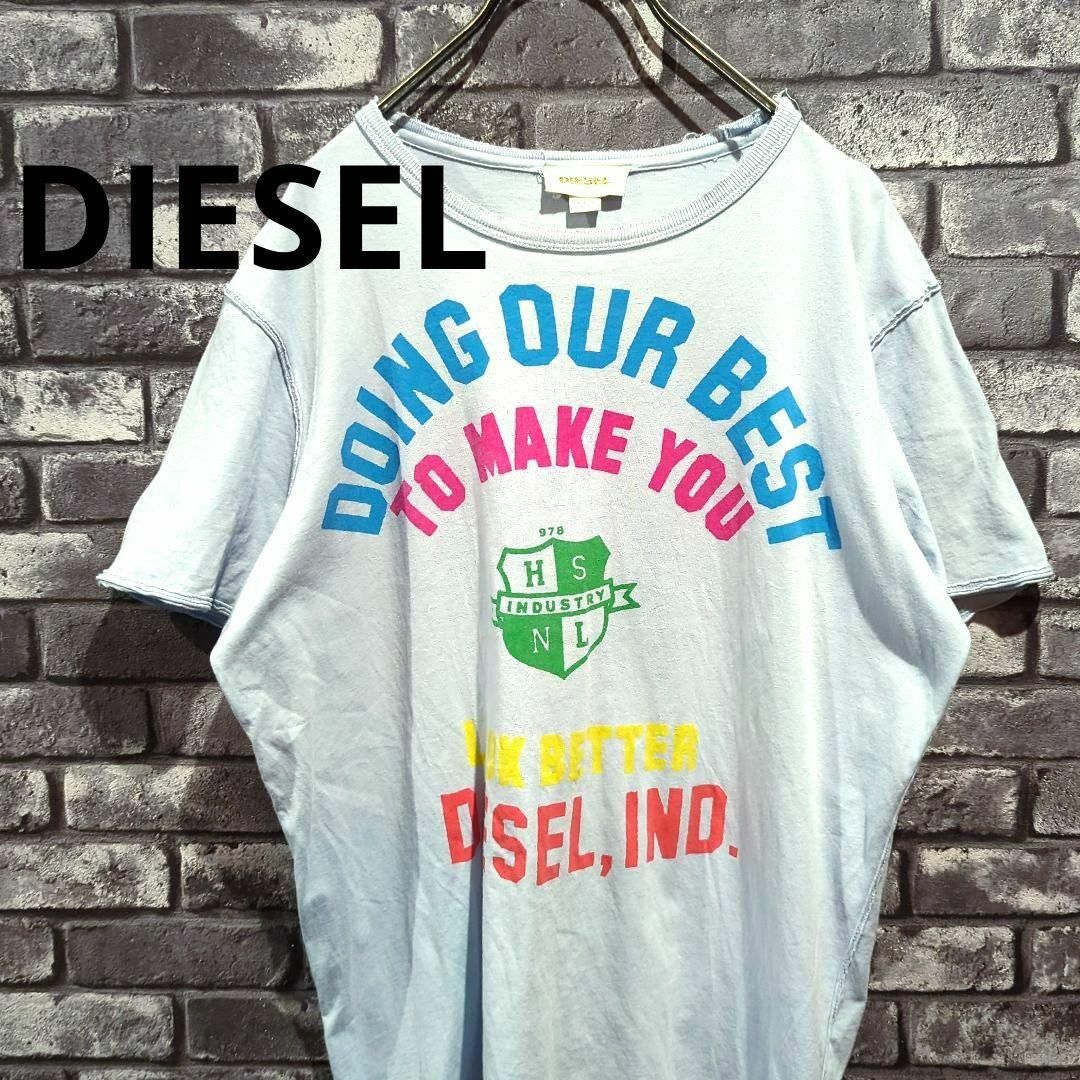 DIESEL(ディーゼル)のDIESEL Tシャツカットソー 　 古着半袖　ビッグプリント　ヴィンテージ加工 メンズのトップス(Tシャツ/カットソー(半袖/袖なし))の商品写真