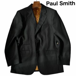 ポールスミス(Paul Smith)の【美品】ポールスミス　テーラードジャケット　黒　ブラック　ペイズリー　イエロー(テーラードジャケット)