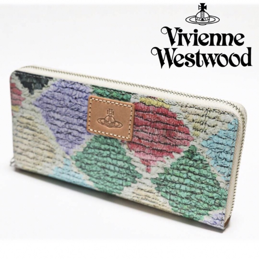 Vivienne Westwood(ヴィヴィアンウエストウッド)の《ヴィヴィアンウエストウッド》新品 エンボスレザー ラウンドファスナー式長財布 レディースのファッション小物(財布)の商品写真