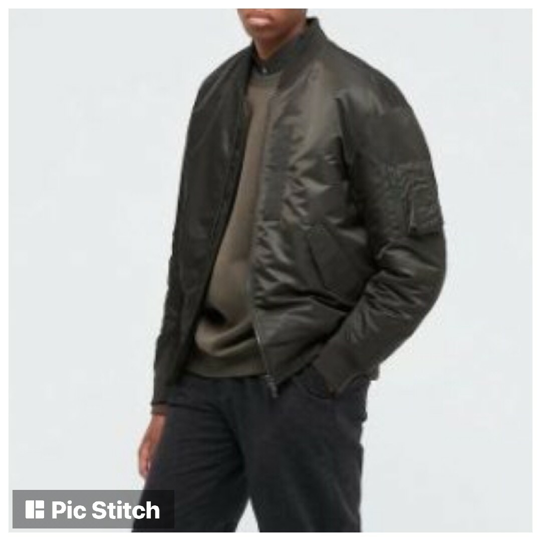 UNIQLO - UNIQLO +J ハイブリッドダウンオーバーサイズMA-1ブルゾンの