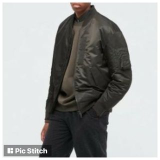 UNIQLO - UNIQLO +J ハイブリッドダウンオーバーサイズMA-1ブルゾンの