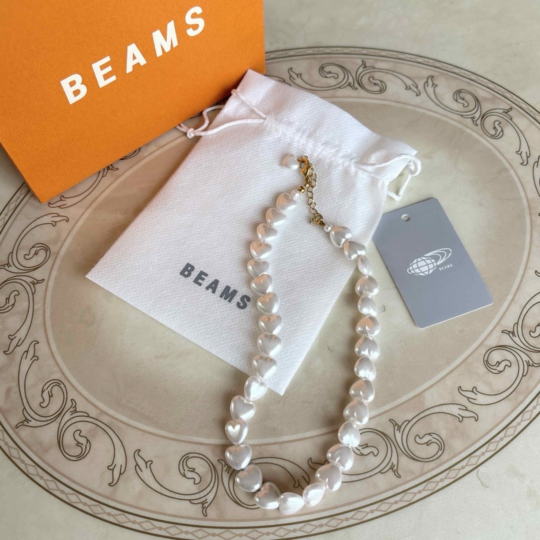 BEAMS(ビームス)の未使用♡ビームス♡ぷっくりハートパールネックレス レディースのアクセサリー(ネックレス)の商品写真