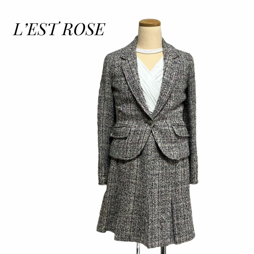 L'EST ROSE(レストローズ)のL’EST ROSE スーツ　ジャケット　スカート レディースのフォーマル/ドレス(スーツ)の商品写真