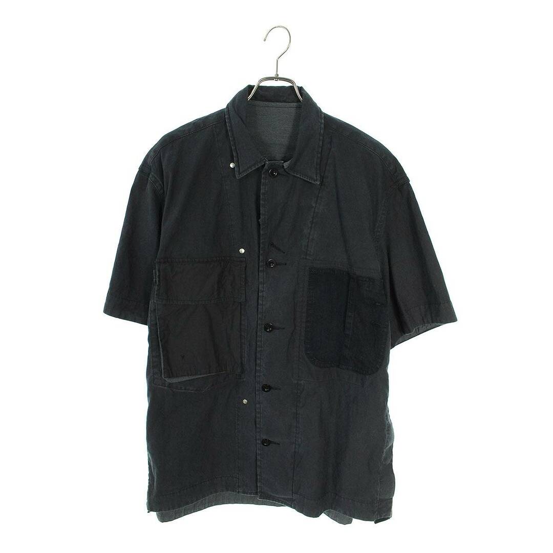サカイ  23-03047M ブラックパネル半袖シャツ メンズ Lシャツ