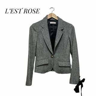 レストローズ(L'EST ROSE)のL’EST ROSE ジャケット　グレー　少しラメ　お食事会　忘年会　ビジネス(テーラードジャケット)