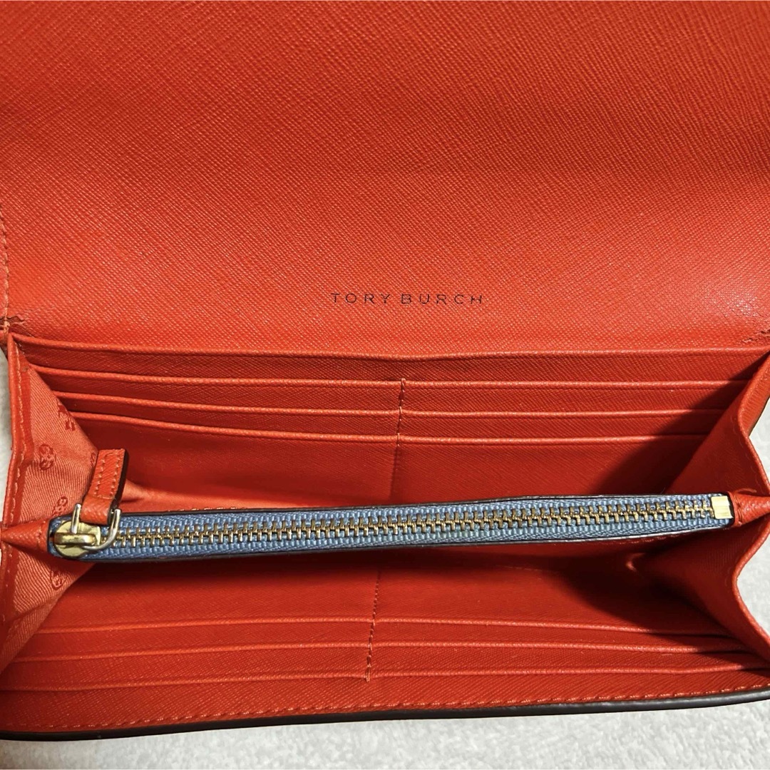 Tory Burch(トリーバーチ)のトリーバーチ TORYBURCH 長財布 二つ折り SAMBA レッド オレンジ メンズのファッション小物(長財布)の商品写真