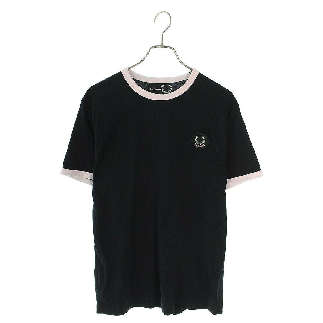 ラフシモンズ ×フレッドペリー FRED PERRY ロゴワッペン付きTシャツ メンズ MTシャツ/カットソー(半袖/袖なし)