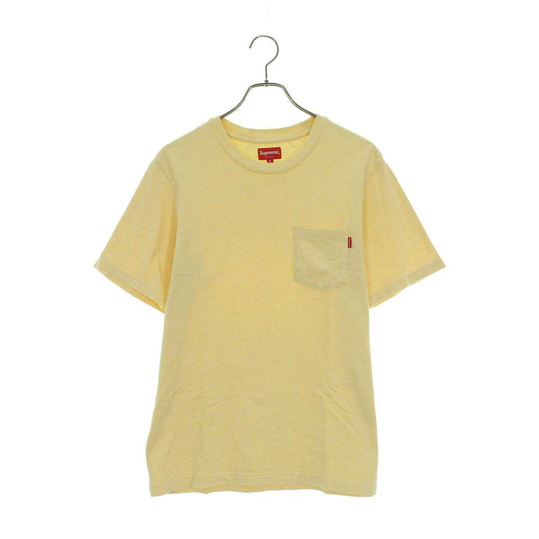 Tシャツ/カットソー(半袖/袖なし)supreme 黄色ポケットTシャツ S