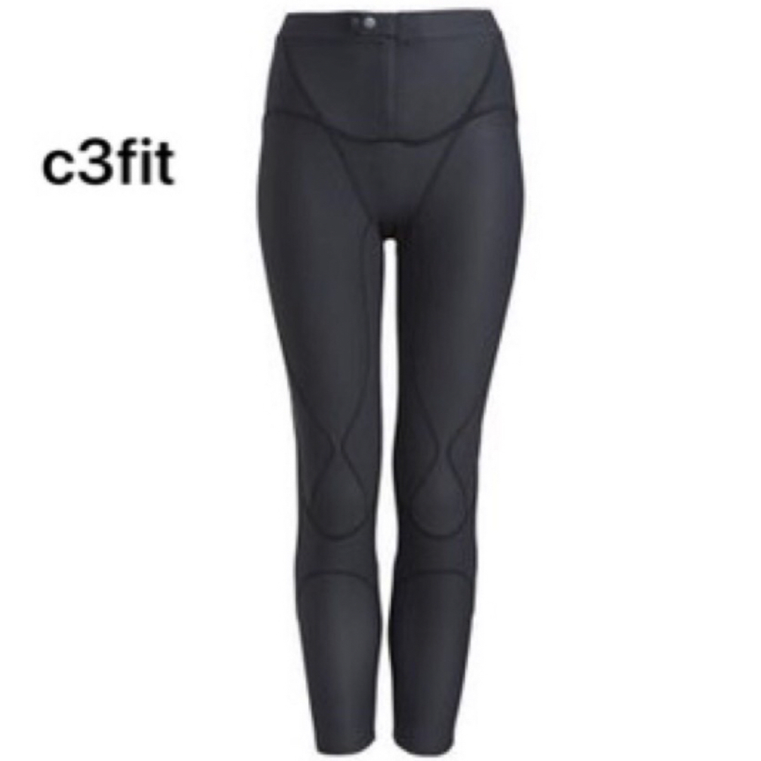 C3fit(シースリーフィット)のc3fit シースリーフィット エレメントロングタイツ レディースM ブラック スポーツ/アウトドアのランニング(ウェア)の商品写真