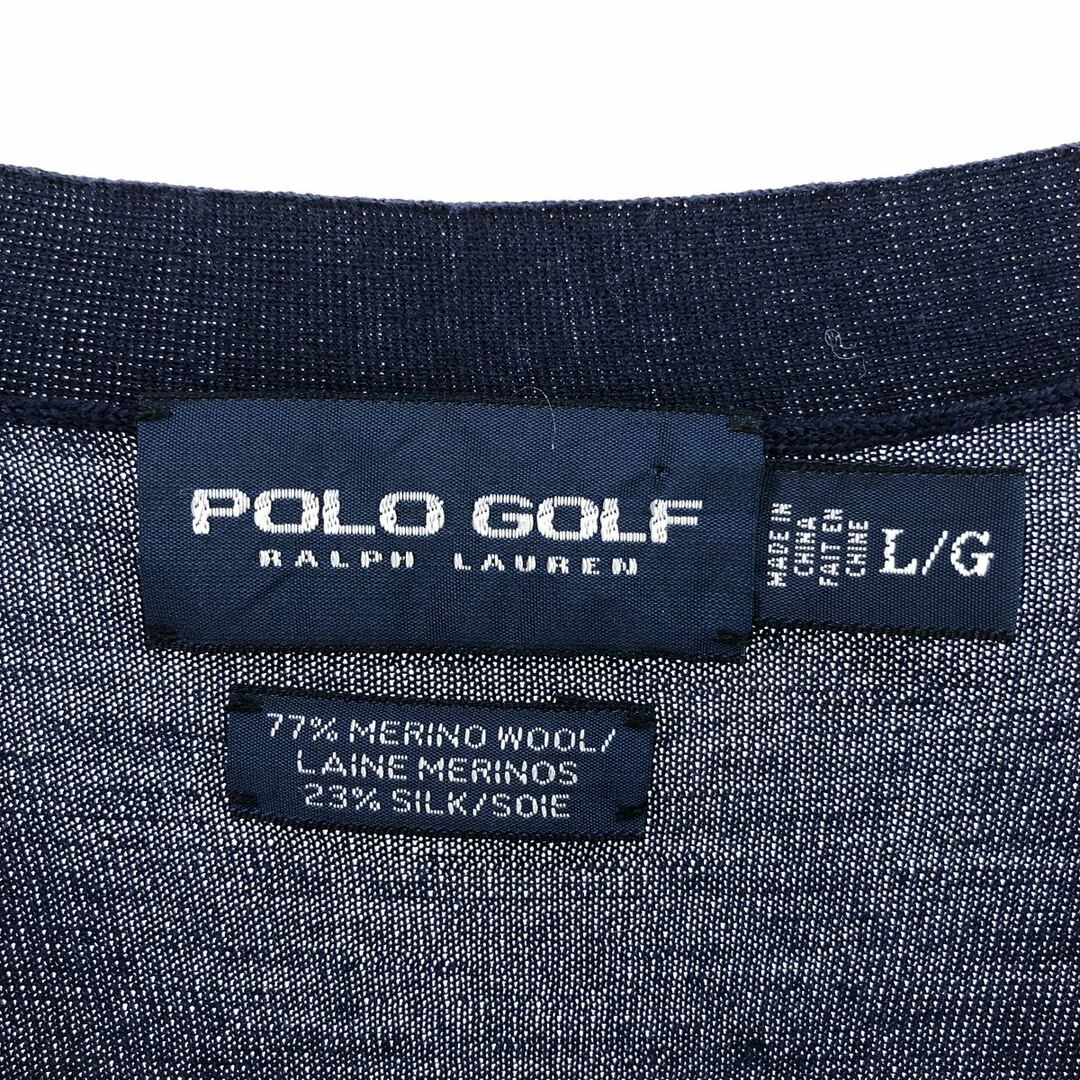 Ralph Lauren(ラルフローレン)の古着 90年代 ラルフローレン Ralph Lauren POLO GOLF ポロゴルフ ウールニットカーディガン レディースL ヴィンテージ /eaa353283 レディースのトップス(カーディガン)の商品写真