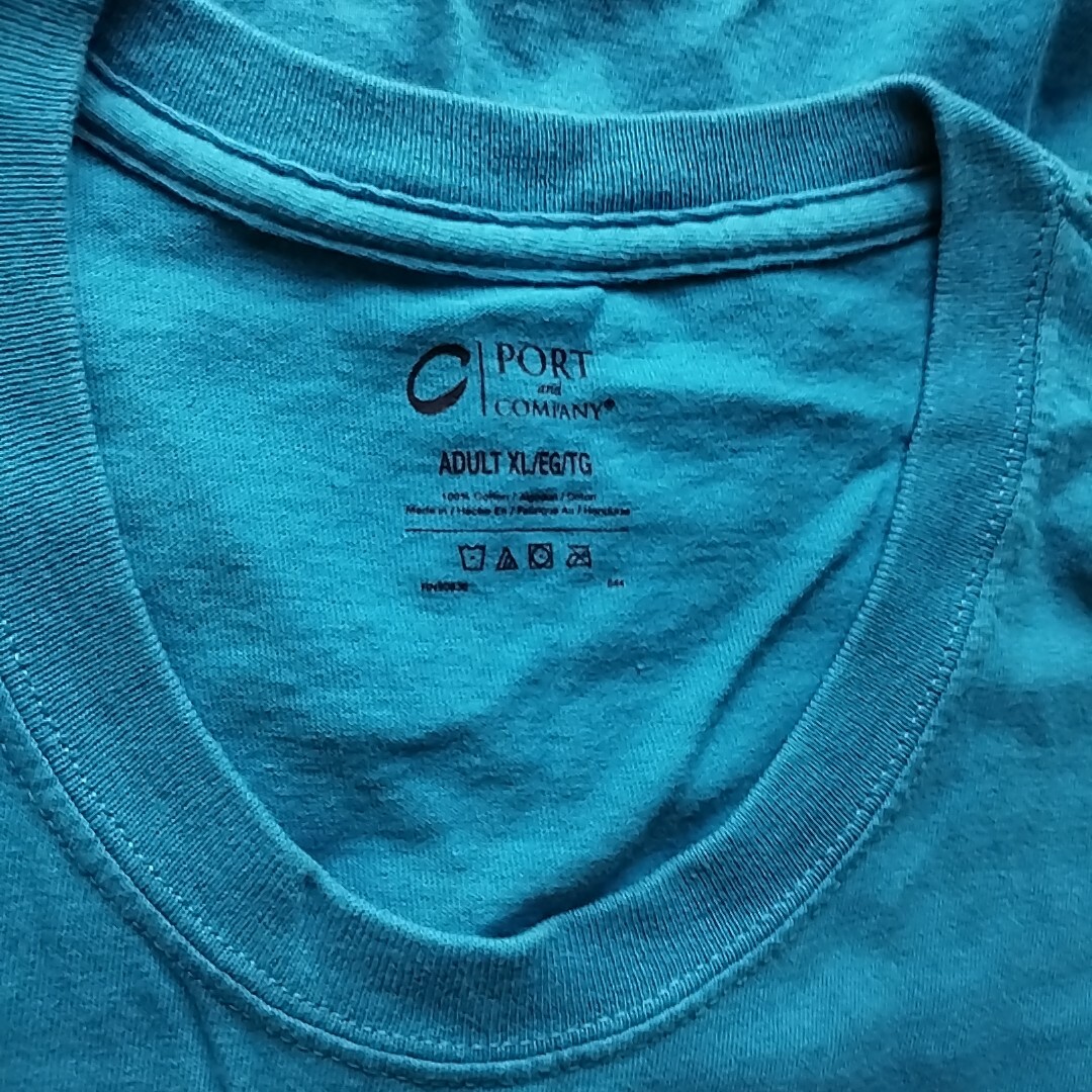 PORT&CO. Tシャツ　ブルー　XLサイズ　NATIONAL GAMES メンズのトップス(Tシャツ/カットソー(半袖/袖なし))の商品写真