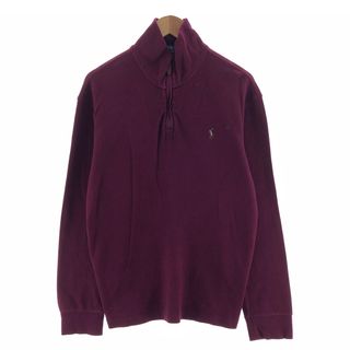 ラルフローレン(Ralph Lauren)の古着 ラルフローレン Ralph Lauren POLO RALPH LAUREN ハーフジップスウェットシャツ トレーナー メンズL /eaa380563(スウェット)