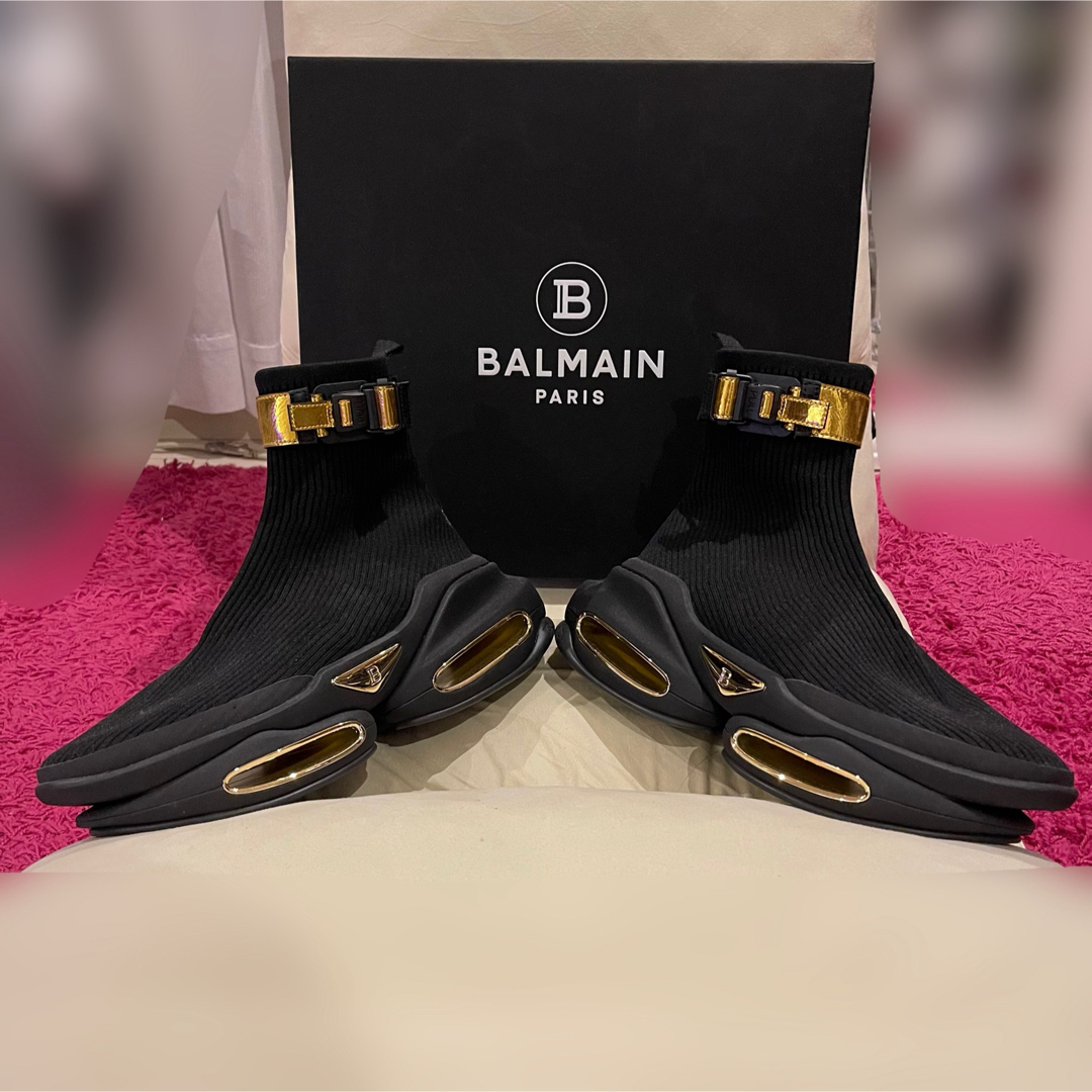 BALMAIN(バルマン)のBALMAIN バルマン ハイカットソックススニーカー 厚底 メンズの靴/シューズ(スニーカー)の商品写真