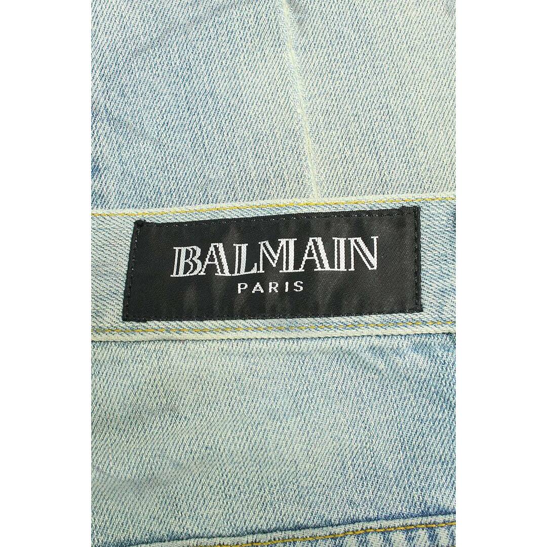 BALMAIN(バルマン)のバルマン  T515 B562 汚れ加工メダルジップデニムパンツ メンズ 29インチ メンズのパンツ(デニム/ジーンズ)の商品写真