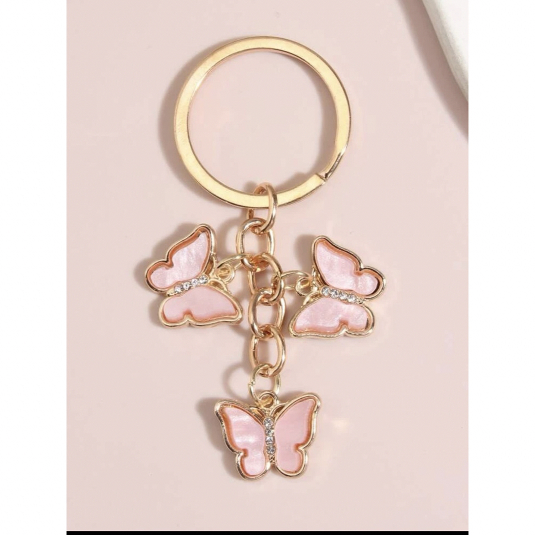 キーケース 蝶々 バタフライ キーホルダー レディースのファッション小物(キーケース)の商品写真
