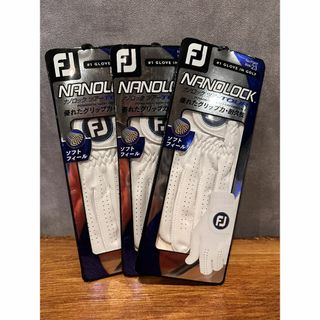 フットジョイ(FootJoy)の【23㎝】フットジョイ　グローブ　ナノロックツアー三枚セット　右打ち左手用(その他)