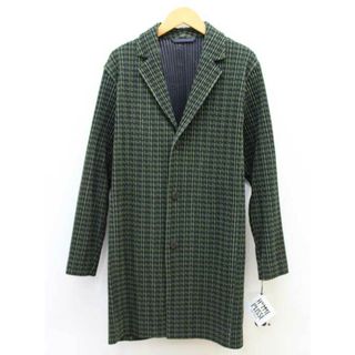 イッセイミヤケ(ISSEY MIYAKE)の新品未使用♪HOMME PLISS? ISSEY MIYAKE/オムプリッセイッセイミヤケ♪プリーツコート/アウター/長袖/ロング丈 ブラック×グリーン/黒×緑 レディース 1 春秋 500132(その他)