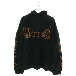 バレンシアガ(Balenciaga)のバレンシアガ  23AW  739024 TOVD8 ロゴプリントクラッシュ加工パーカー メンズ 3(パーカー)