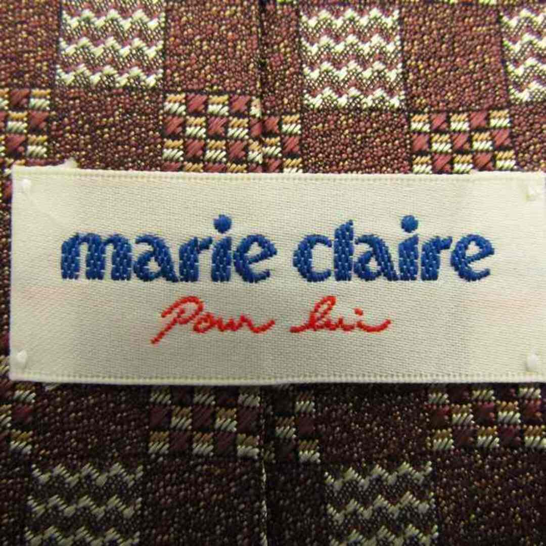 Marie Claire(マリクレール)のマリクレール ブランド ネクタイ チェック柄 格子柄 シルク メンズ ブラウン mariclaire メンズのファッション小物(ネクタイ)の商品写真