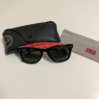 レイバン(Ray-Ban)のRayBan レイバン WAYFARER サングラス ロゴ総柄 ブラック レッド(サングラス/メガネ)