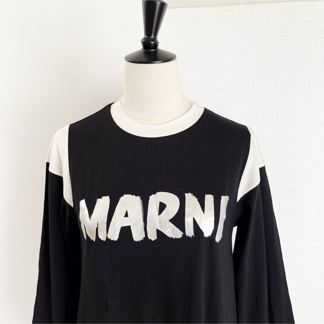 すぎのコレクションMARNI マルニ　ロゴ入り ワンピース　ブラック