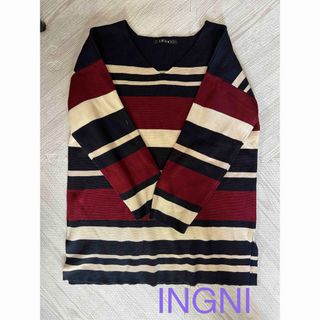 イング(INGNI)の極美品！INGNI ボーダートップス(カットソー(長袖/七分))