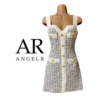 エンジェルアール(AngelR)の未発売モデル＊ゴールドボタン/スクエアネックツイードドレス(ナイトドレス)