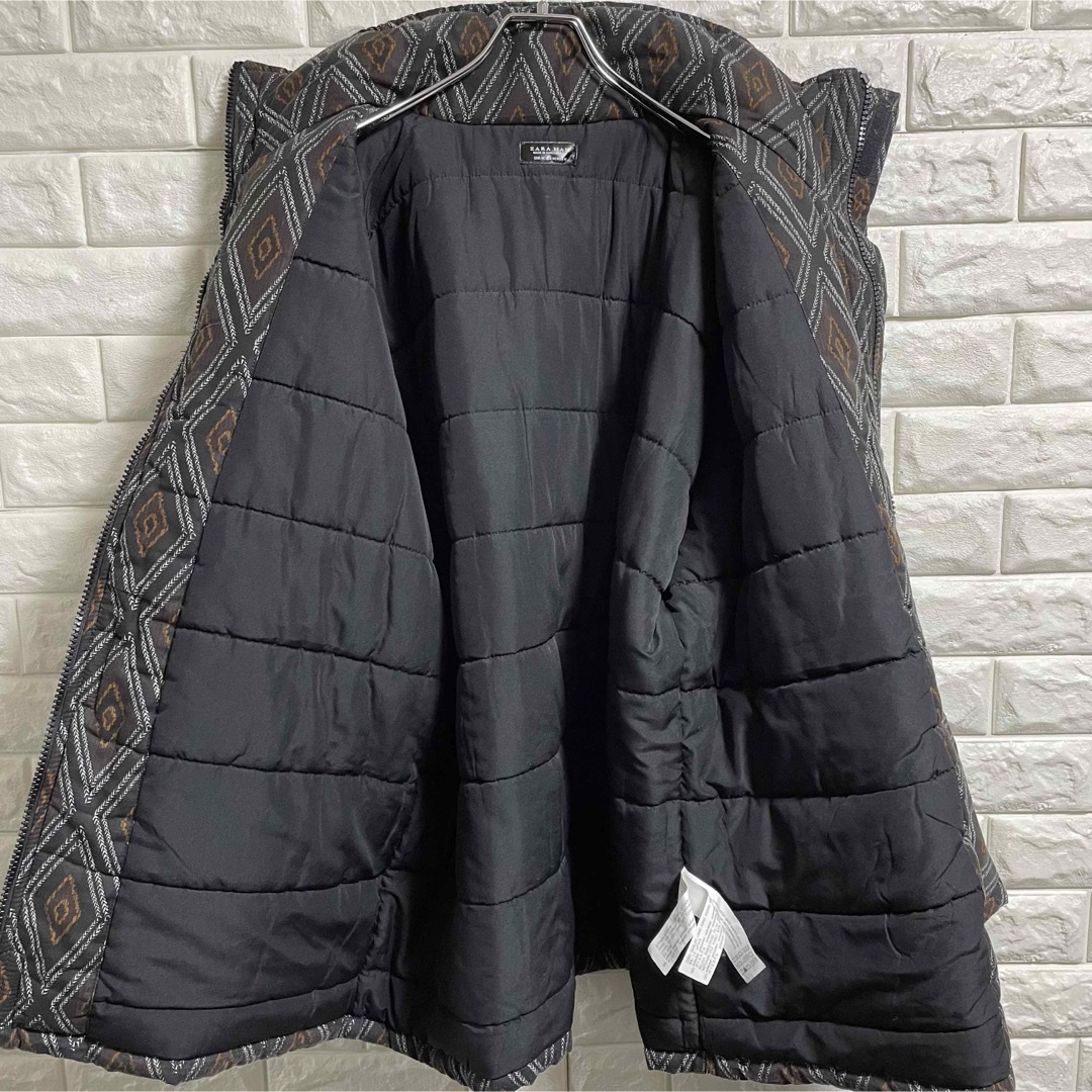 ZARA(ザラ)のZARA ザラ　中綿ジャケット　総柄　メンズXLサイズ相当 メンズのジャケット/アウター(ブルゾン)の商品写真