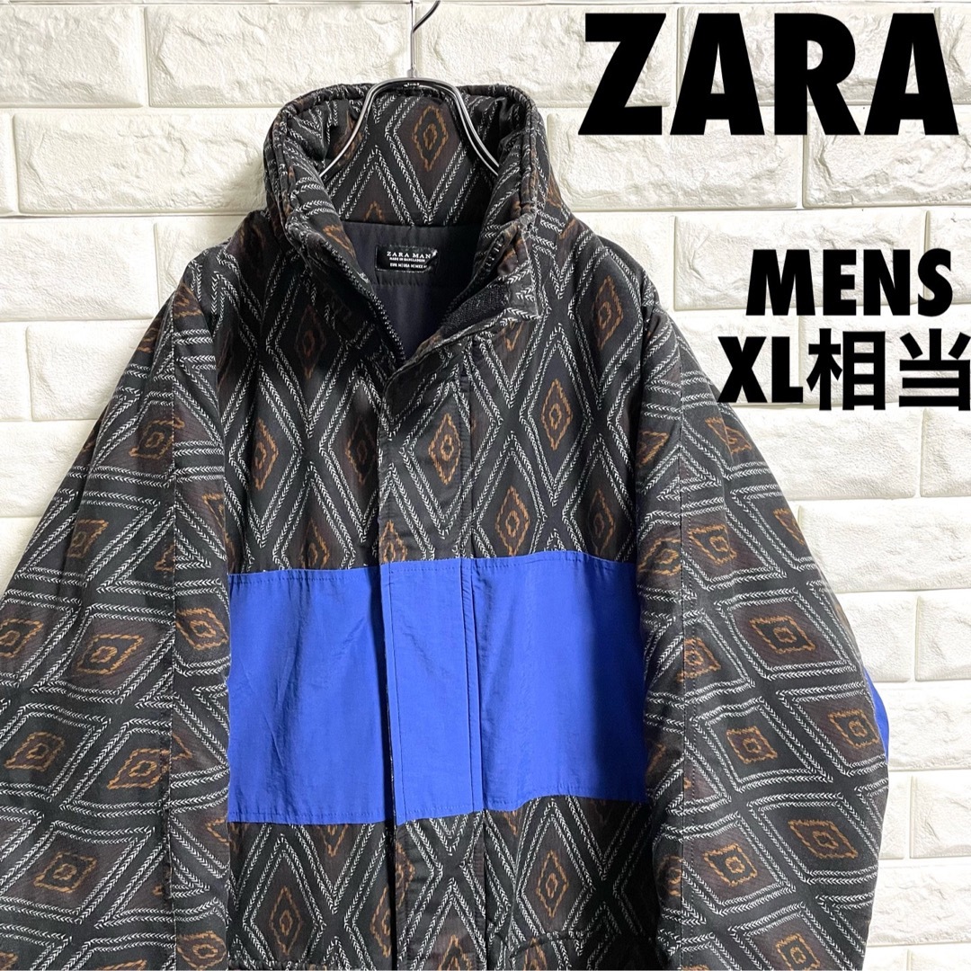 ZARA(ザラ)のZARA ザラ　中綿ジャケット　総柄　メンズXLサイズ相当 メンズのジャケット/アウター(ブルゾン)の商品写真