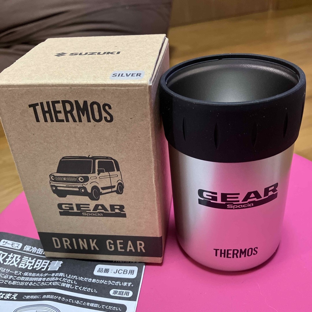 THERMOS(サーモス)のTHERMOS非売品　シルバー スペーシアGEARJCB350用・保冷缶ホルダー スポーツ/アウトドアのアウトドア(その他)の商品写真