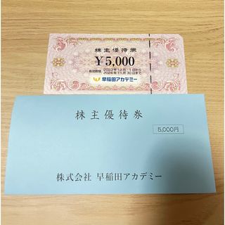 早稲田アカデミー 株主優待券　5000円　1枚(その他)