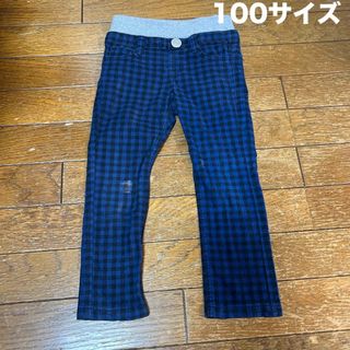 エムピーエス(MPS)の【100サイズ】 　青×黒チェック　長ズボン　Right-on　MPS(パンツ/スパッツ)